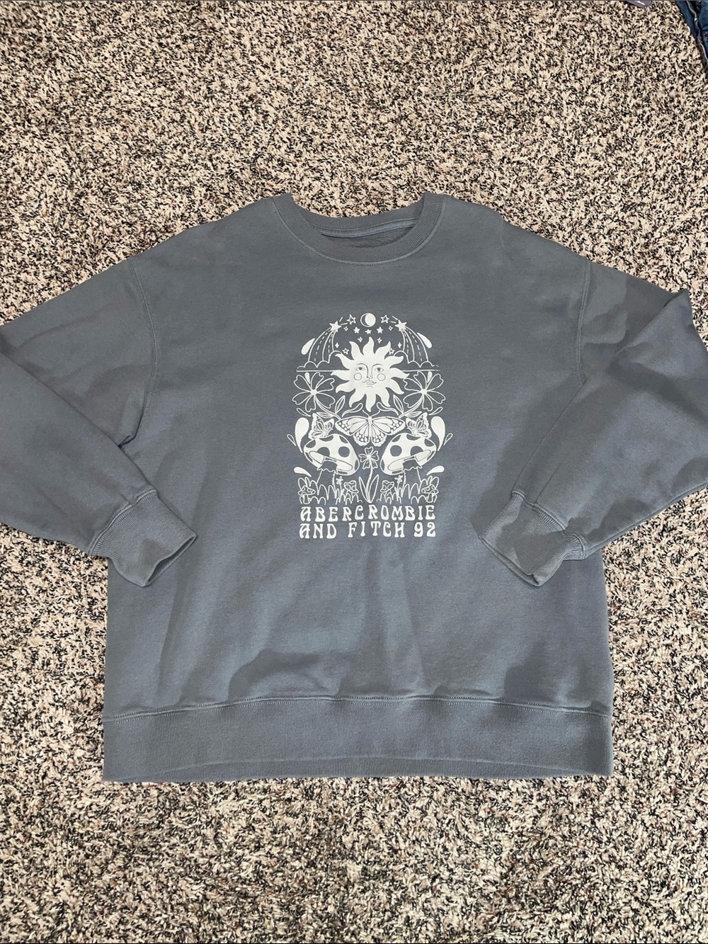 Abercrombie & Fitch Vintage Relaxed Fit Gray Crewneck Woman’s Small GUC